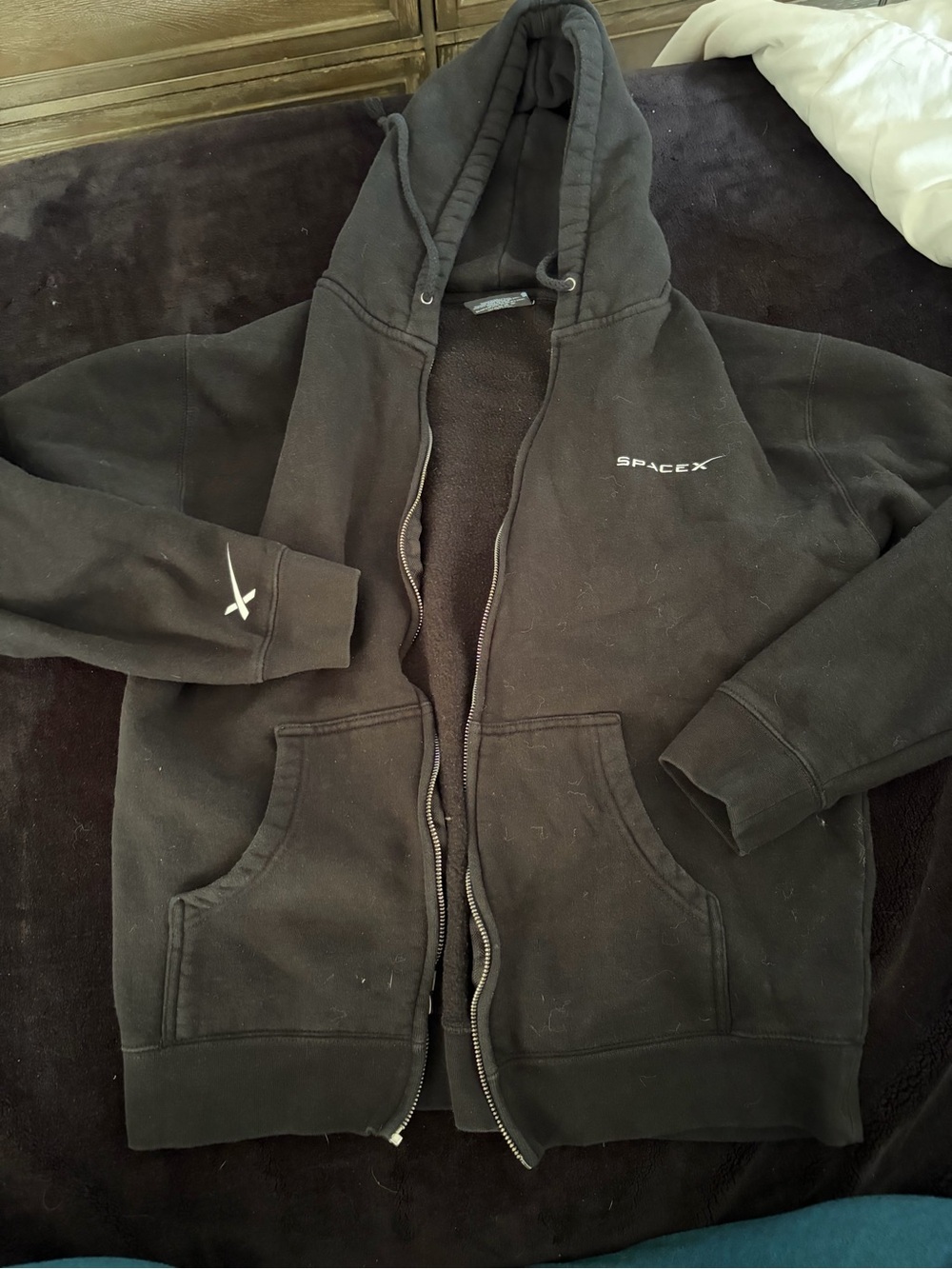 Men's Black Zip-Up Hoodie